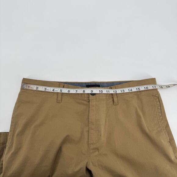 14th & Union Mens 34x30 Slim Fit Mid Rise Khaki Chino Pants Casual Flat Front - Picture 10 of 11